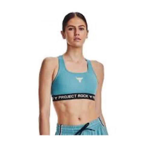 NEW Under Armour Project Rock Crossback Mid Sports Bra Size Large (L) - Picture 11 of 12